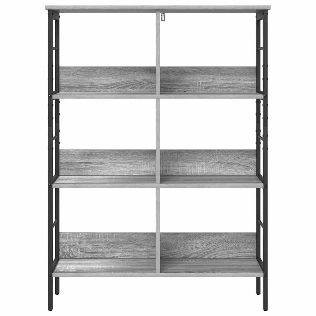 vidaXL Półka na książki Szary Sonoma 82 x 32 x 112 cm