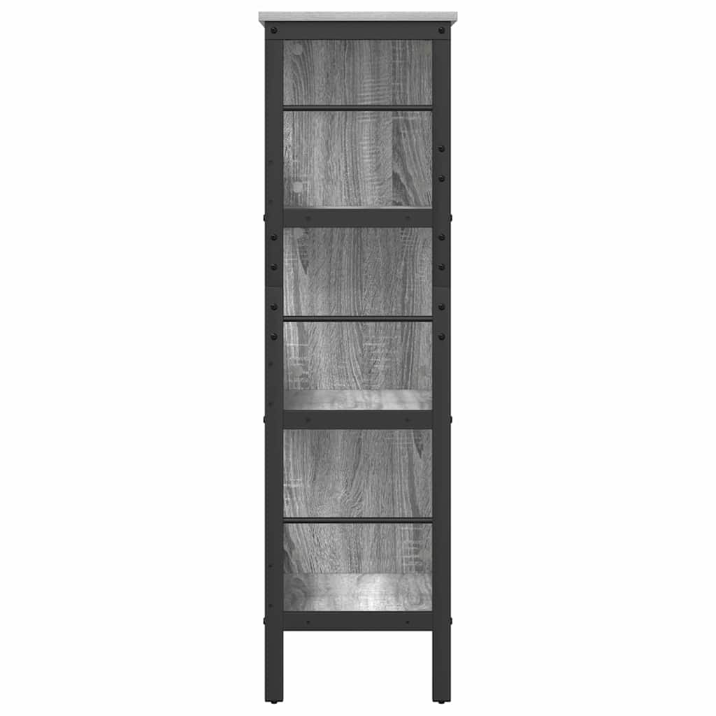 vidaXL Półka na książki Szary Sonoma 82 x 32 x 112 cm