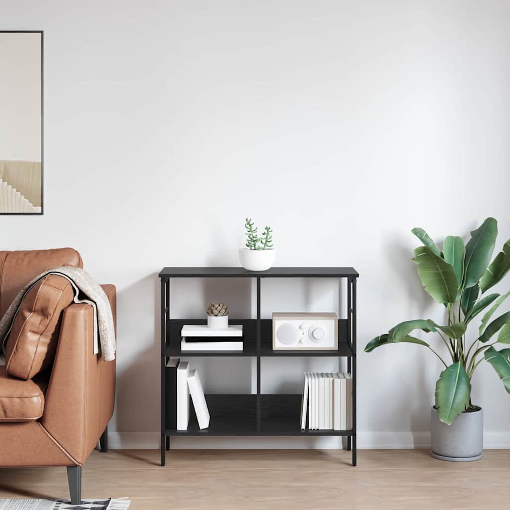 vidaXL Półka na książki Czarny Dąb 82 x 32 x 79 cm