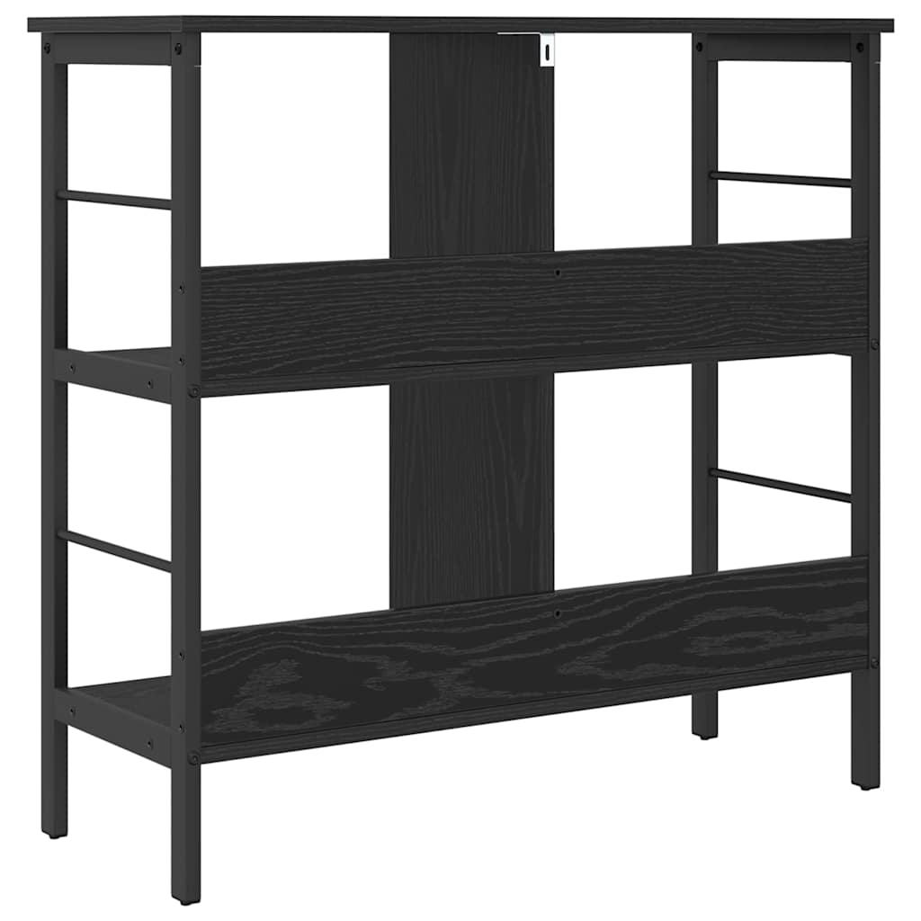 vidaXL Półka na książki Czarny Dąb 82 x 32 x 79 cm