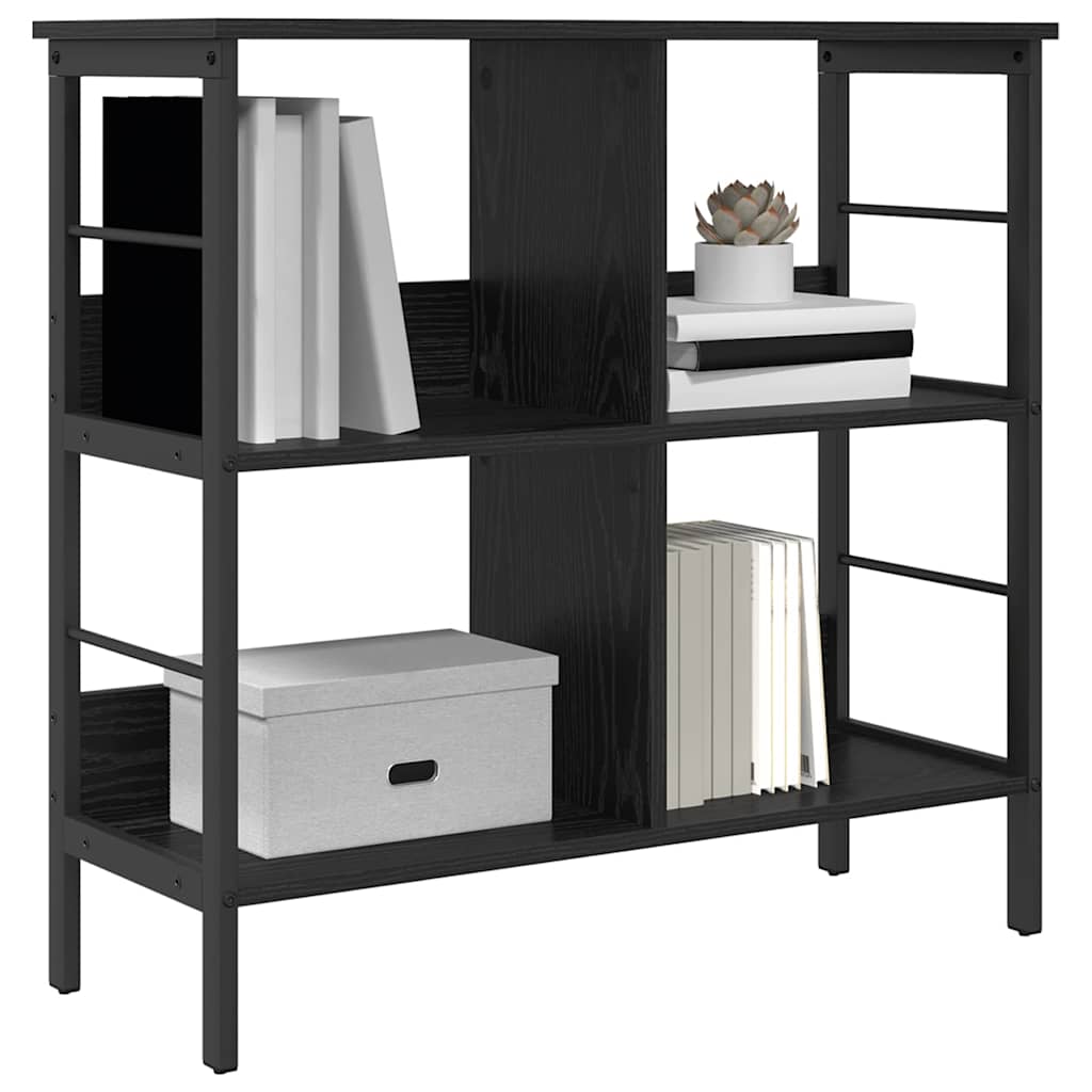 vidaXL Półka na książki Czarny Dąb 82 x 32 x 79 cm