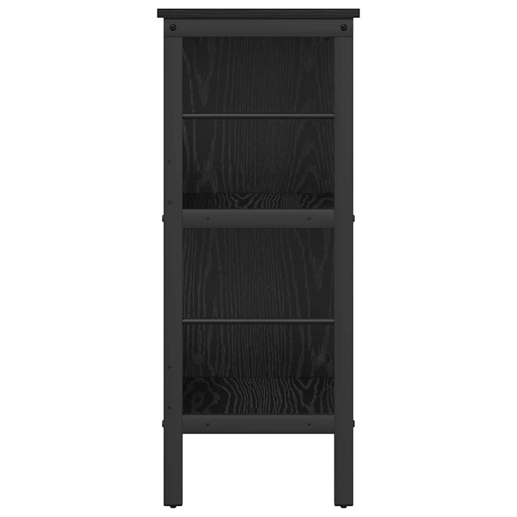 vidaXL Półka na książki Czarny Dąb 82 x 32 x 79 cm