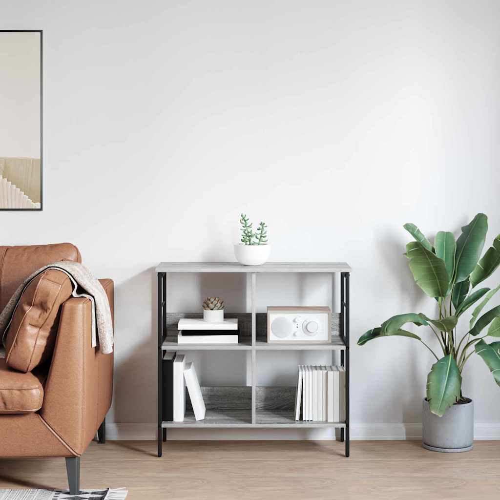 vidaXL Półka na książki Szary Sonoma 82 x 32 x 79 cm