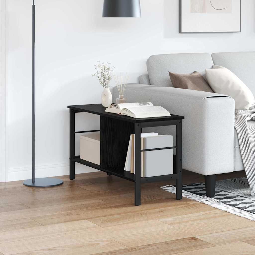 vidaXL Półka na książki Czarny Dąb 82 x 32 x 47 cm