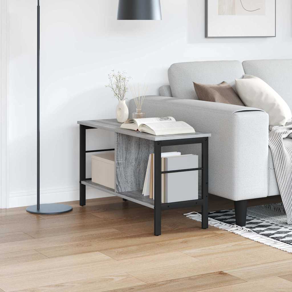 vidaXL Półka na książki Szary Sonoma 82 x 32 x 47 cm