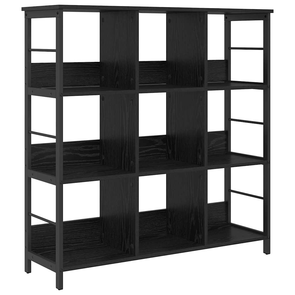 vidaXL Półka na książki Czarny Dąb 102 x 32 x 104,5 cm