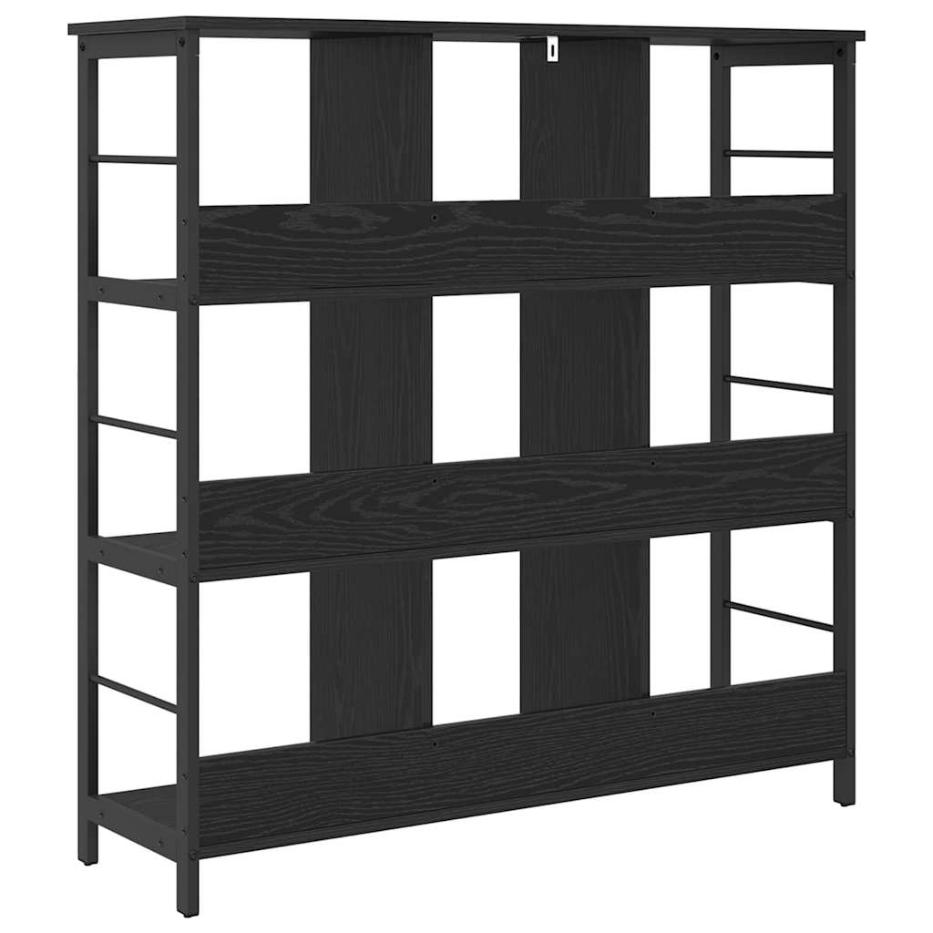 vidaXL Półka na książki Czarny Dąb 102 x 32 x 104,5 cm