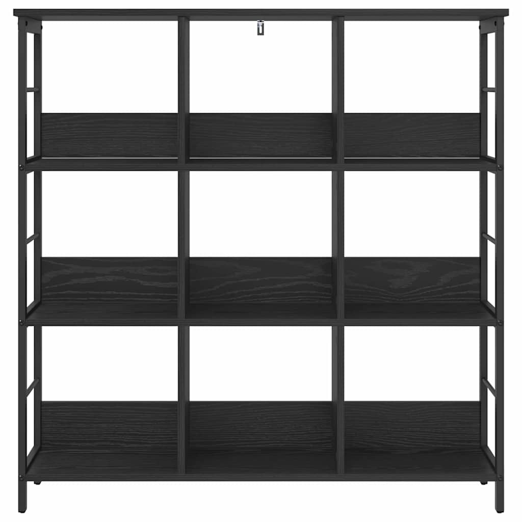 vidaXL Półka na książki Czarny Dąb 102 x 32 x 104,5 cm