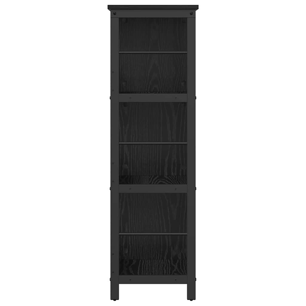 vidaXL Półka na książki Czarny Dąb 102 x 32 x 104,5 cm