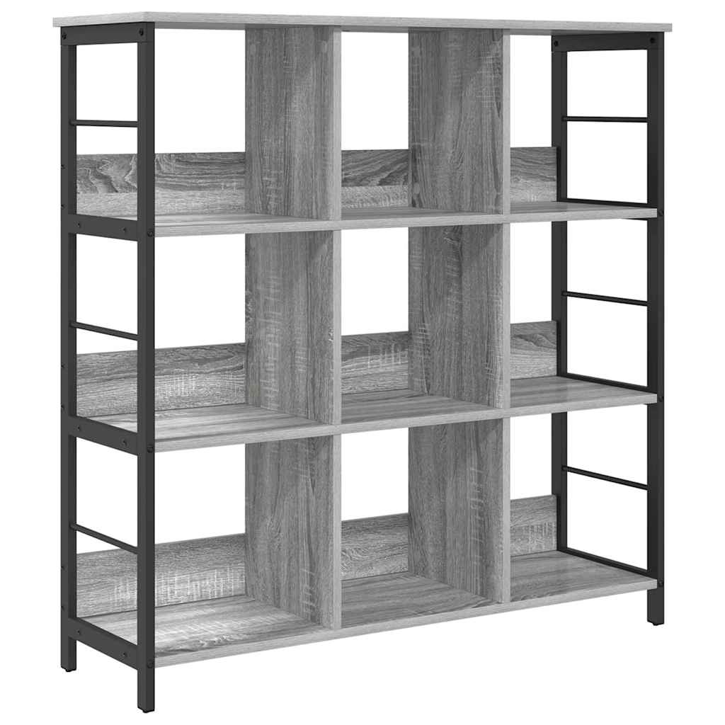 vidaXL Półka na książki Szary Sonoma 102 x 32 x 104,5 cm