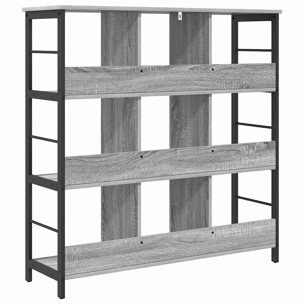 vidaXL Półka na książki Szary Sonoma 102 x 32 x 104,5 cm