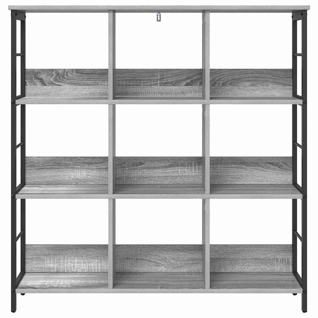 vidaXL Półka na książki Szary Sonoma 102 x 32 x 104,5 cm