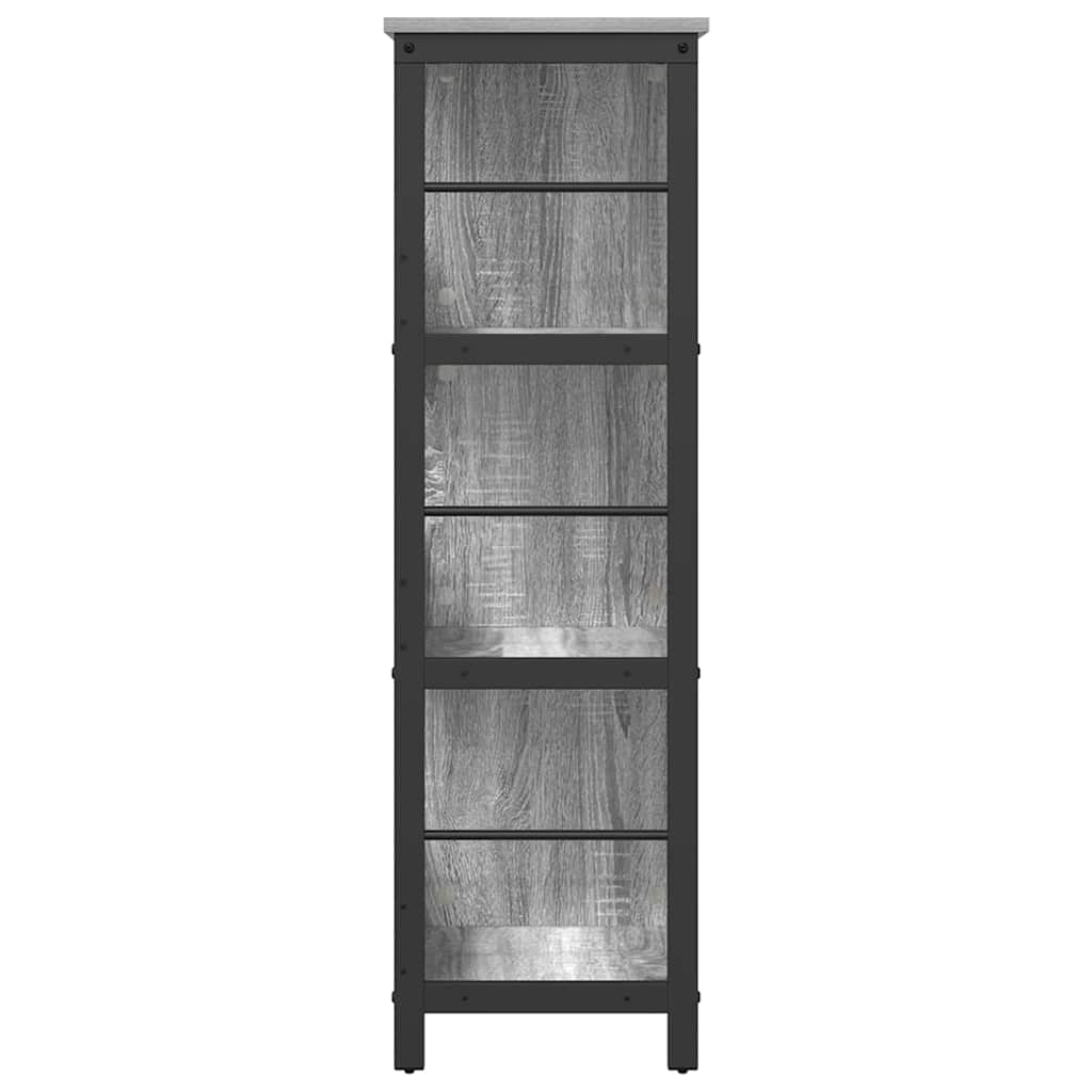 vidaXL Półka na książki Szary Sonoma 102 x 32 x 104,5 cm