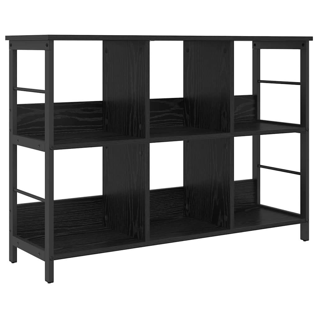vidaXL Półka na książki Czarny Dąb 102 x 32 x 72,5 cm