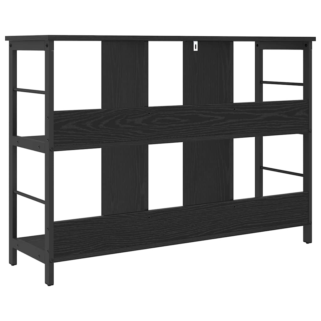 vidaXL Półka na książki Czarny Dąb 102 x 32 x 72,5 cm
