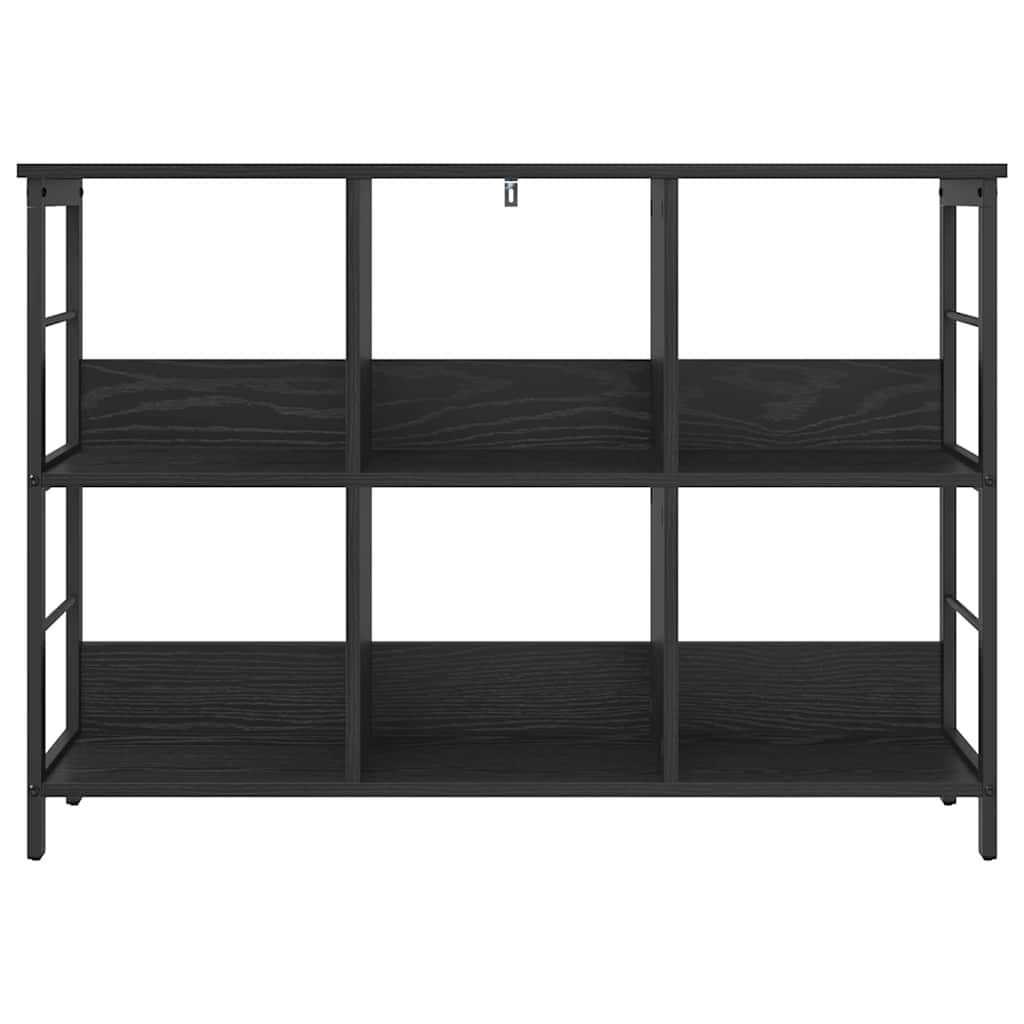 vidaXL Półka na książki Czarny Dąb 102 x 32 x 72,5 cm