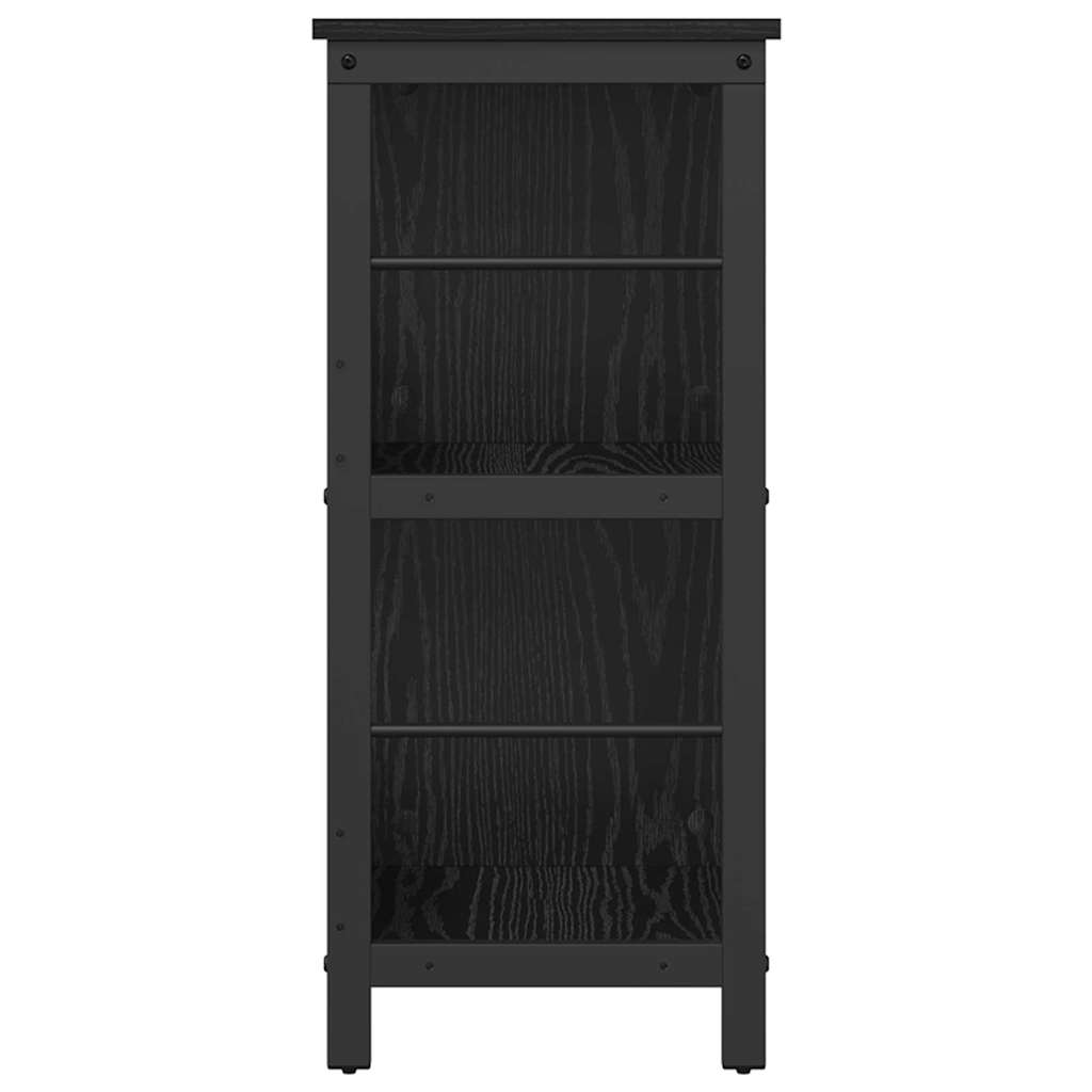 vidaXL Półka na książki Czarny Dąb 102 x 32 x 72,5 cm