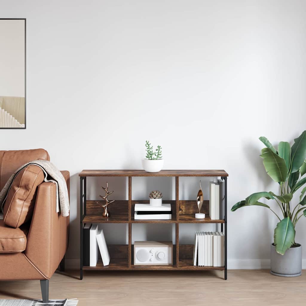 vidaXL Półka na książki Dąb wędzony 102 x 32 x 72,5 cm