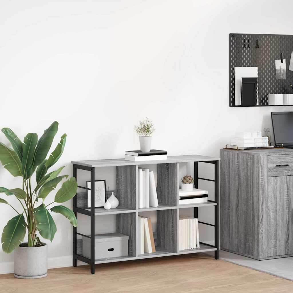 vidaXL Półka na książki Szary Sonoma 102 x 32 x 72,5 cm