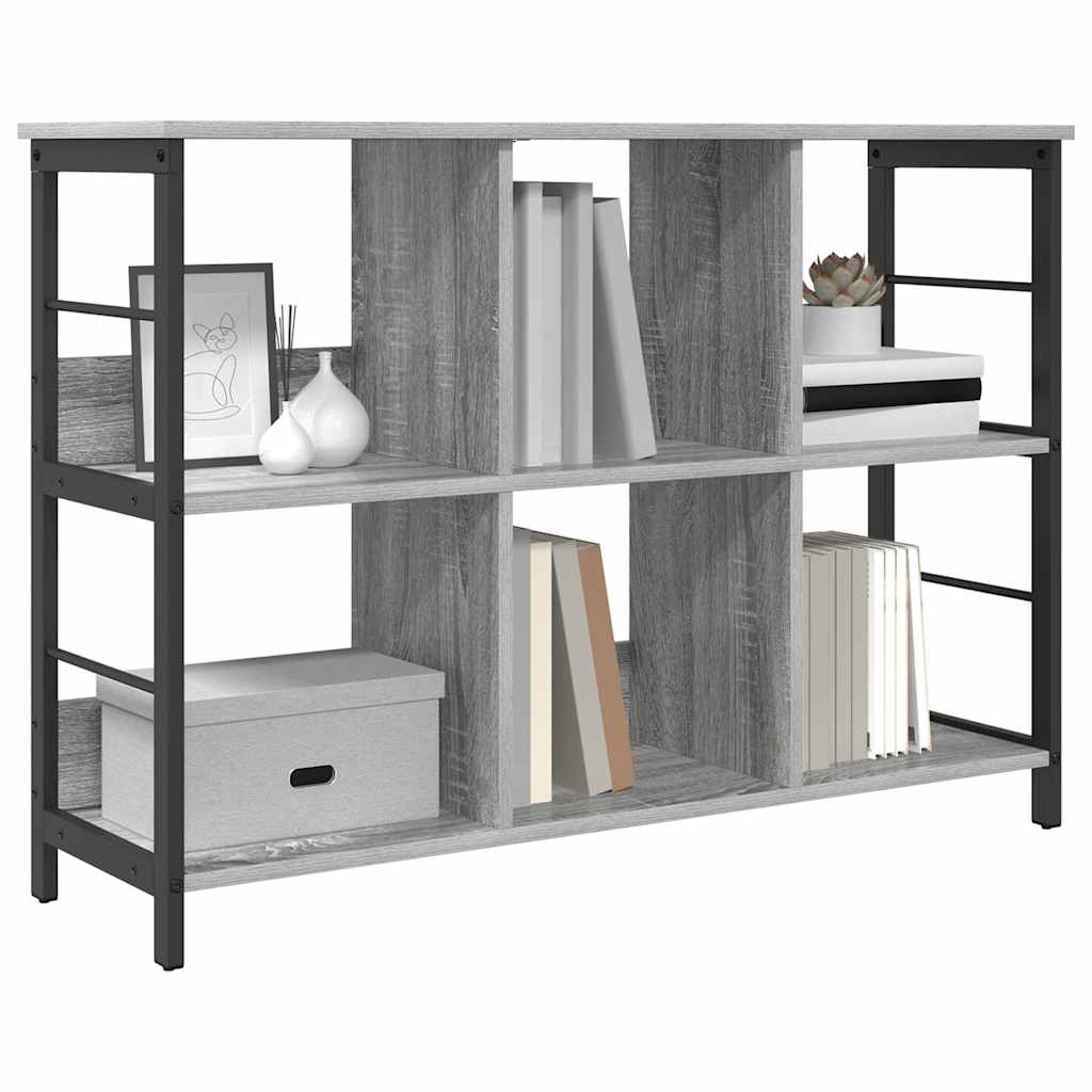 vidaXL Półka na książki Szary Sonoma 102 x 32 x 72,5 cm