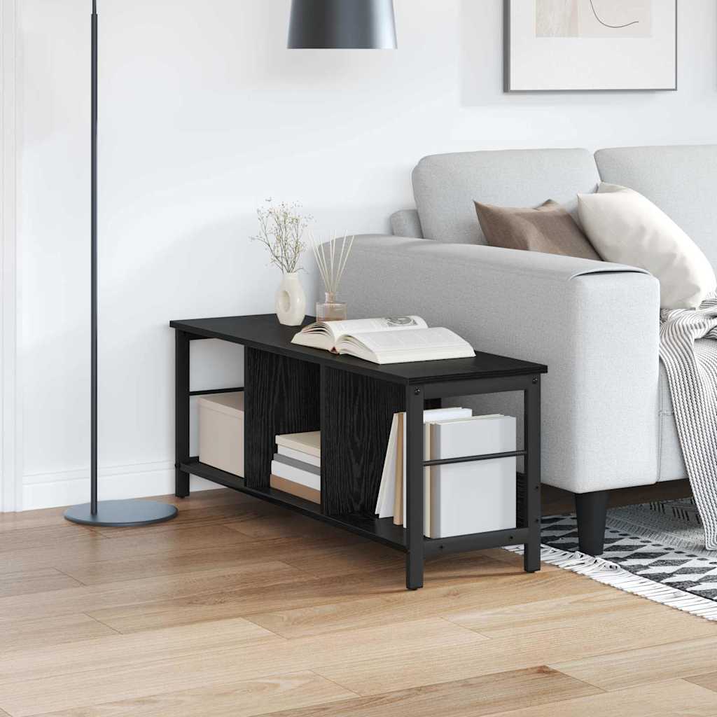 vidaXL Półka na książki Czarny Dąb 102 x 32 x 40,5 cm
