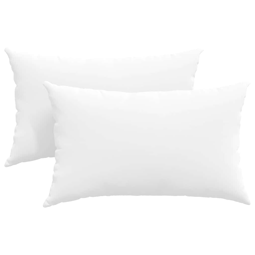 vidaXL Poduszki na sofę 2 pcs Biały 50 x 30 cm tkanina