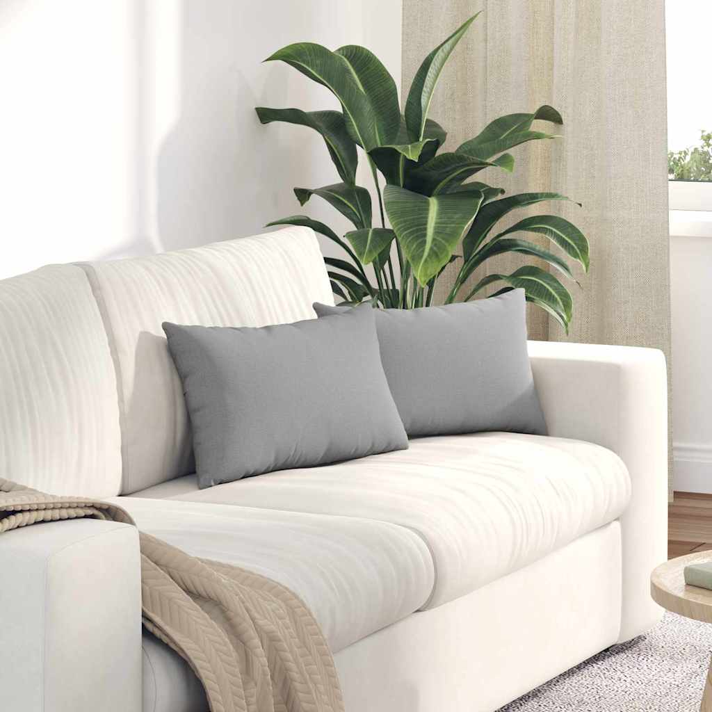 vidaXL Poduszki na sofę 2 pcs Szary chmur 50 x 30 cm tkanina