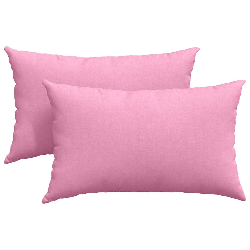 vidaXL Poduszki na sofę 2 pcs Różowy 50 x 30 cm tkanina