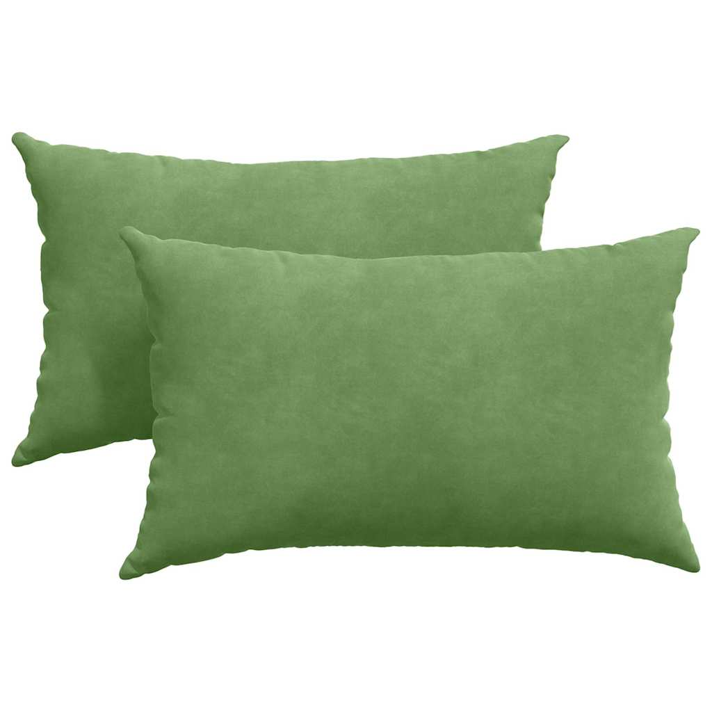 vidaXL Poduszki na sofę 2 pcs jasnozielony 50 x 30 cm