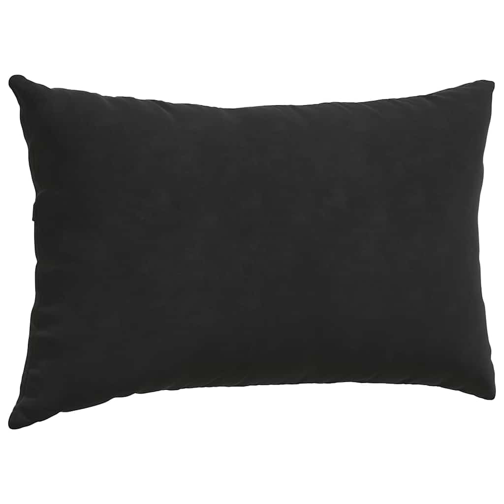 vidaXL Poduszki na sofę 2 pcs Czarny 50 x 30 cm Tkanina sztruksowa