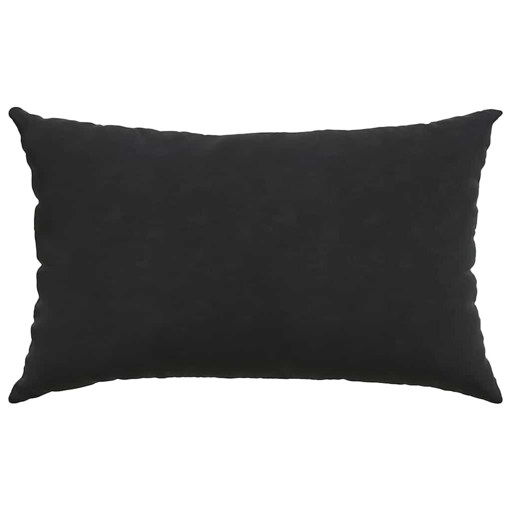 vidaXL Poduszki na sofę 2 pcs Czarny 50 x 30 cm Tkanina sztruksowa