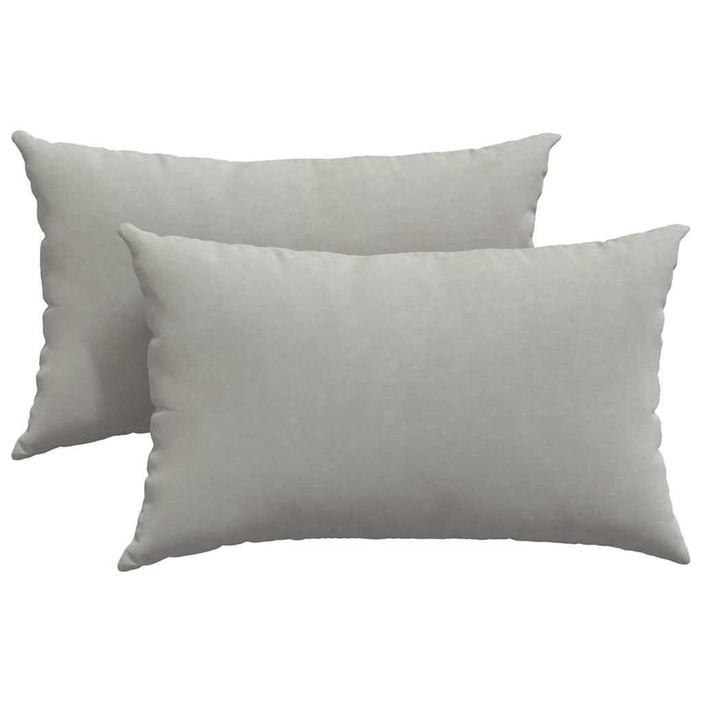 vidaXL Poduszki na sofę 2 pcs Jasnoszary 50 x 30 cm tkanina