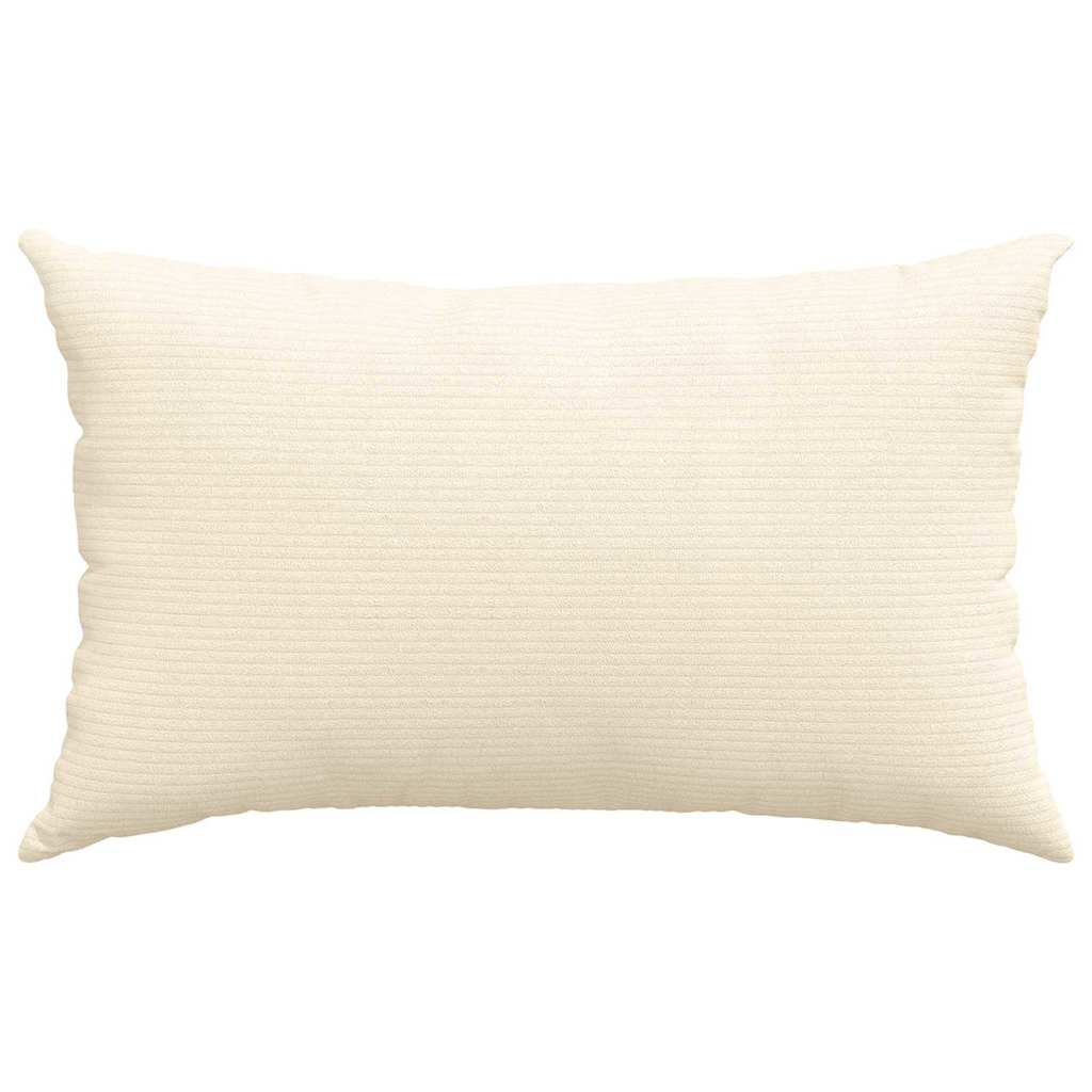 vidaXL Poduszki na sofę 2 pcs Kremowy 50 x 30 cm Tkanina sztruksowa