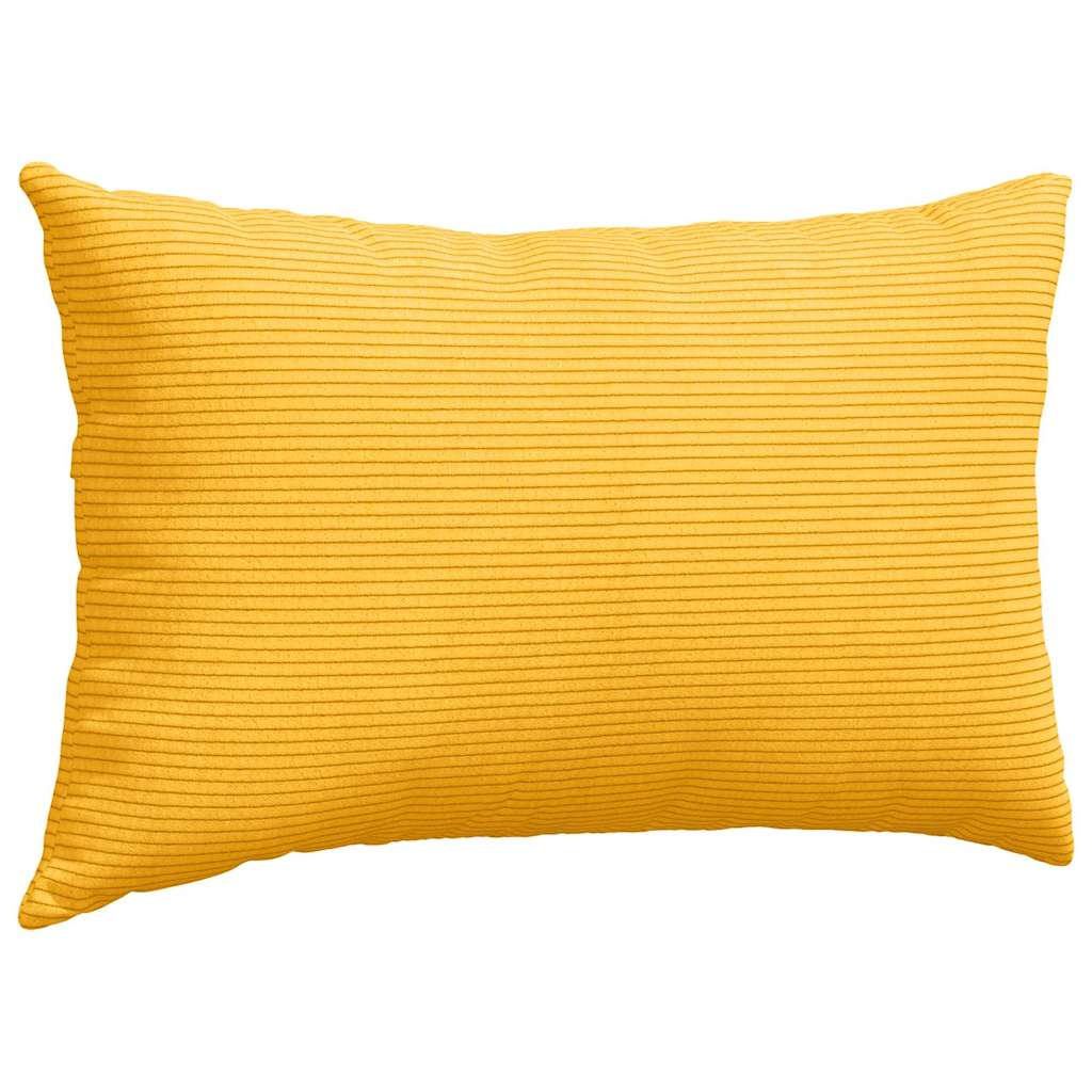 vidaXL Poduszki na sofę 2 pcs Jasnożółty 50 x 30 cm Tkanina sztruksowa