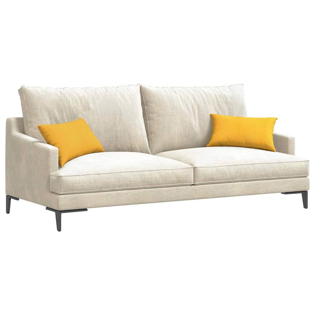 vidaXL Poduszki na sofę 2 pcs Jasnożółty 50 x 30 cm Tkanina sztruksowa