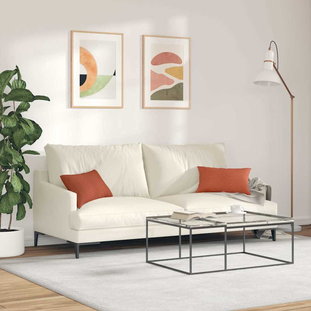 vidaXL Poduszki na sofę 2 pcs Czerwono-pomarańczowy 50 x 30 cm