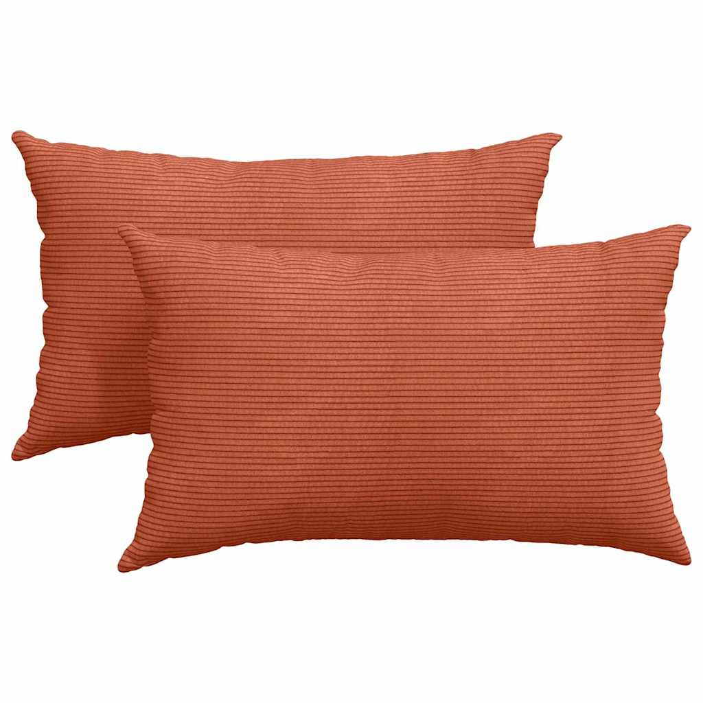 vidaXL Poduszki na sofę 2 pcs Czerwono-pomarańczowy 50 x 30 cm