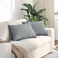 vidaXL Poduszki na sofę 2 pcs Jasnoszary 60 x 40 cm tkanina