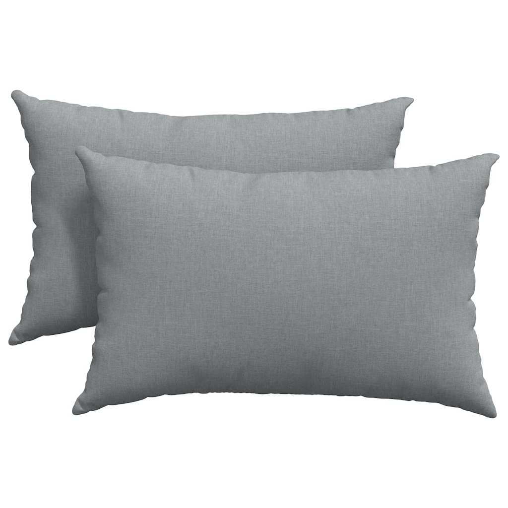 vidaXL Poduszki na sofę 2 pcs Jasnoszary 60 x 40 cm tkanina