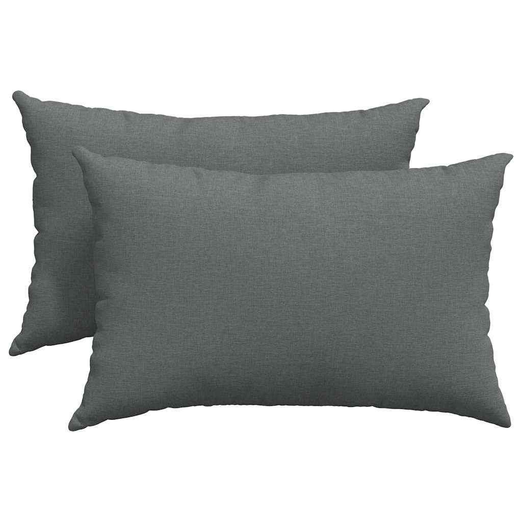 vidaXL Poduszki na sofę 2 pcs Ciemnoszary 60 x 40 cm tkanina