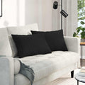 vidaXL Poduszki na sofę 2 pcs Czarny 60 x 40 cm tkanina
