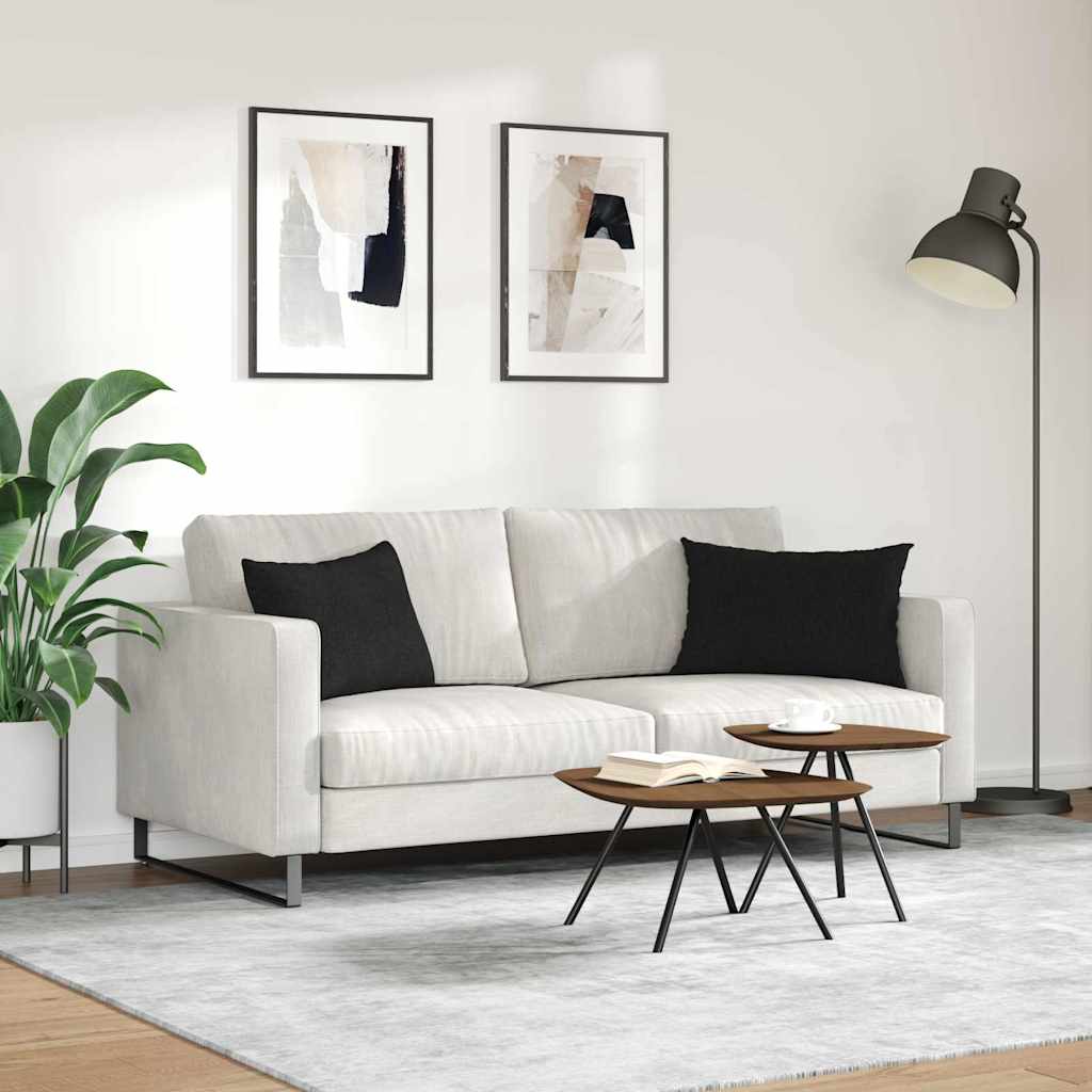 vidaXL Poduszki na sofę 2 pcs Czarny 60 x 40 cm tkanina