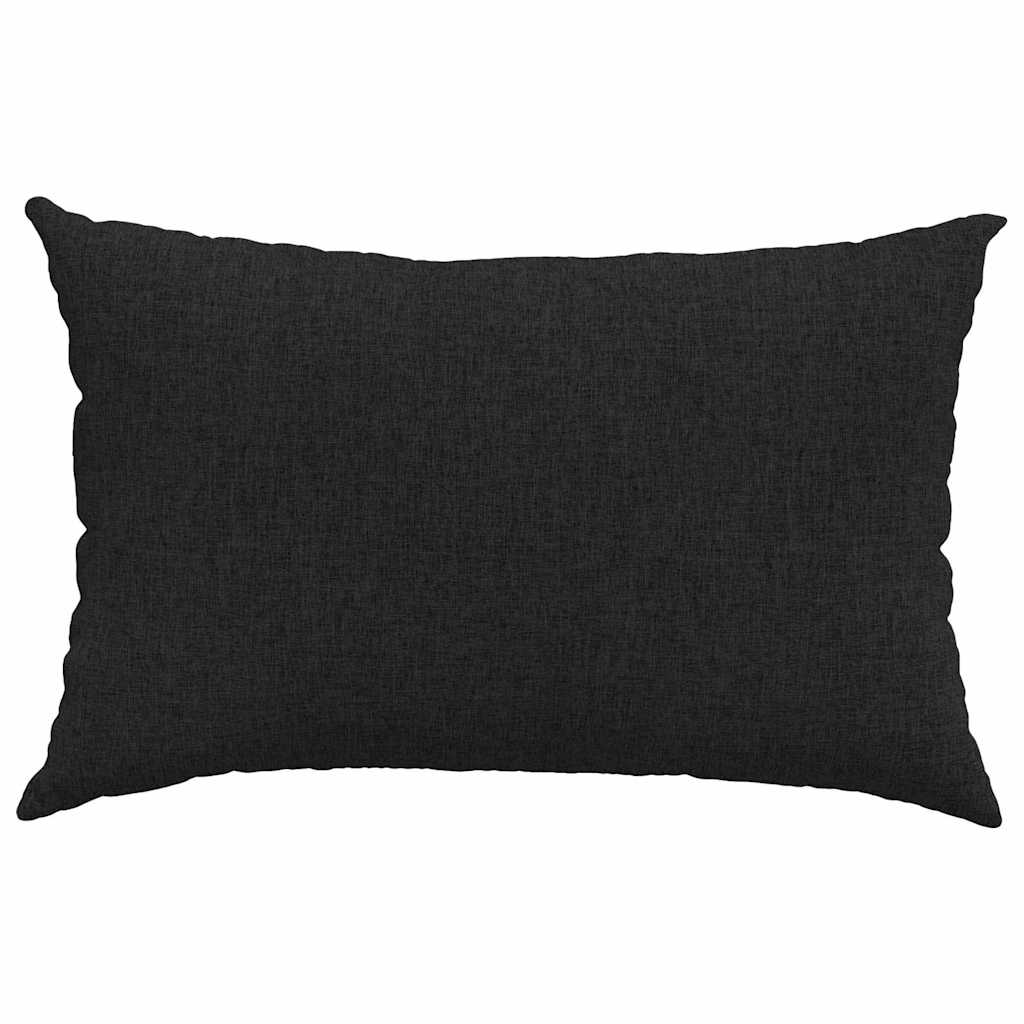 vidaXL Poduszki na sofę 2 pcs Czarny 60 x 40 cm tkanina