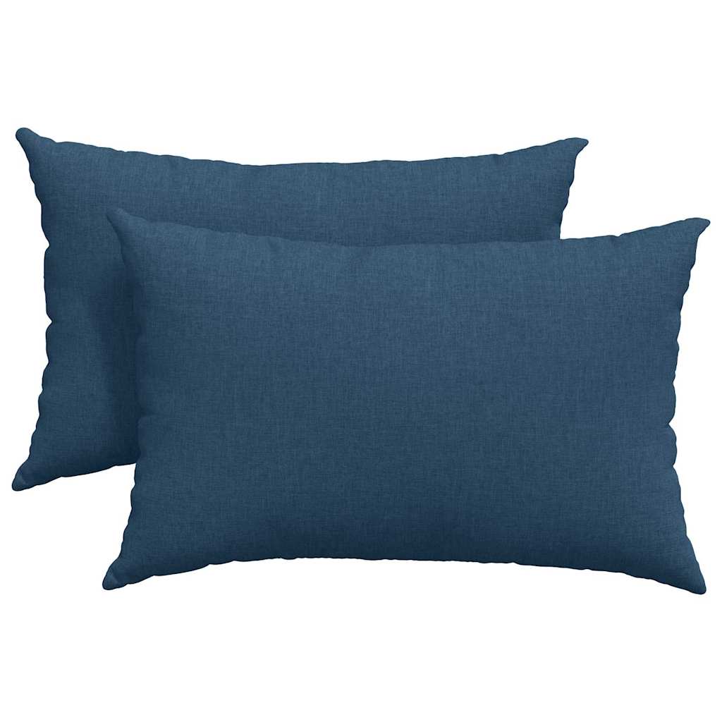 vidaXL Poduszki na sofę 2 pcs Niebieski 60 x 40 cm tkanina