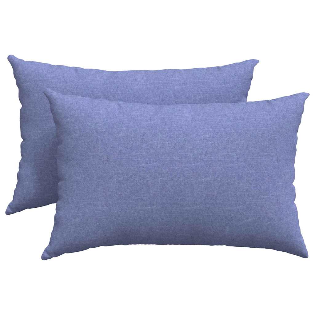 vidaXL Poduszki na sofę 2 pcs Niebieski dżins 60 x 40 cm tkanina