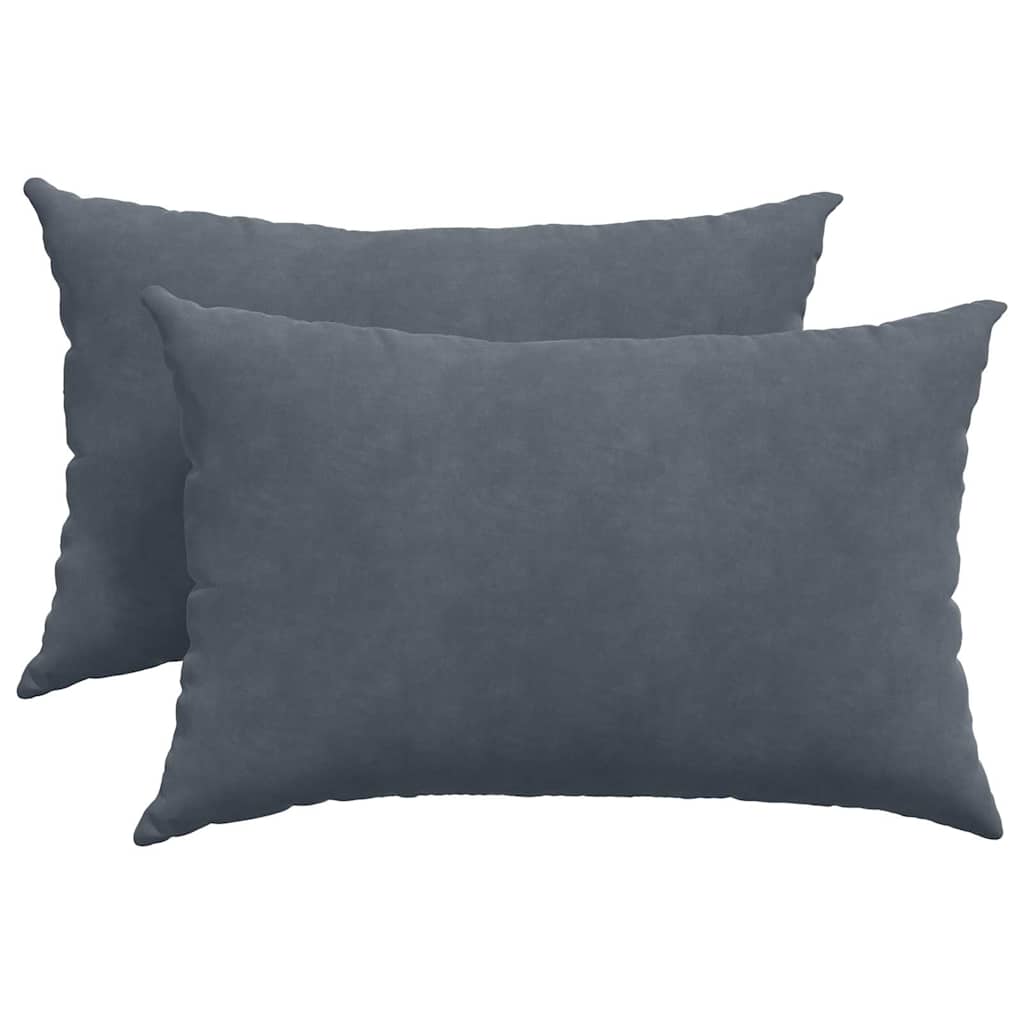 vidaXL Poduszki na sofę 2 pcs ciemno szary 60 x 40 cm