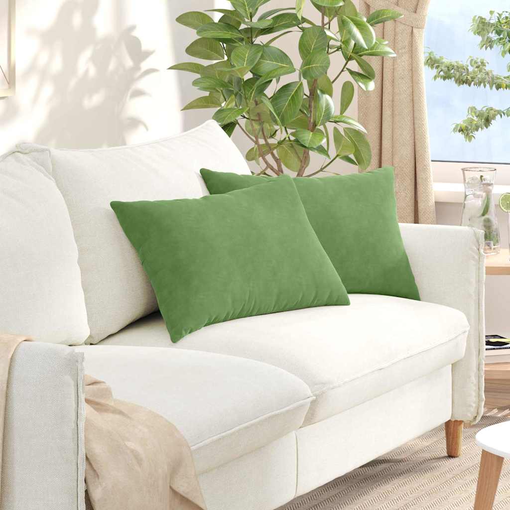 vidaXL Poduszki na sofę 2 pcs jasnozielony 60 x 40 cm