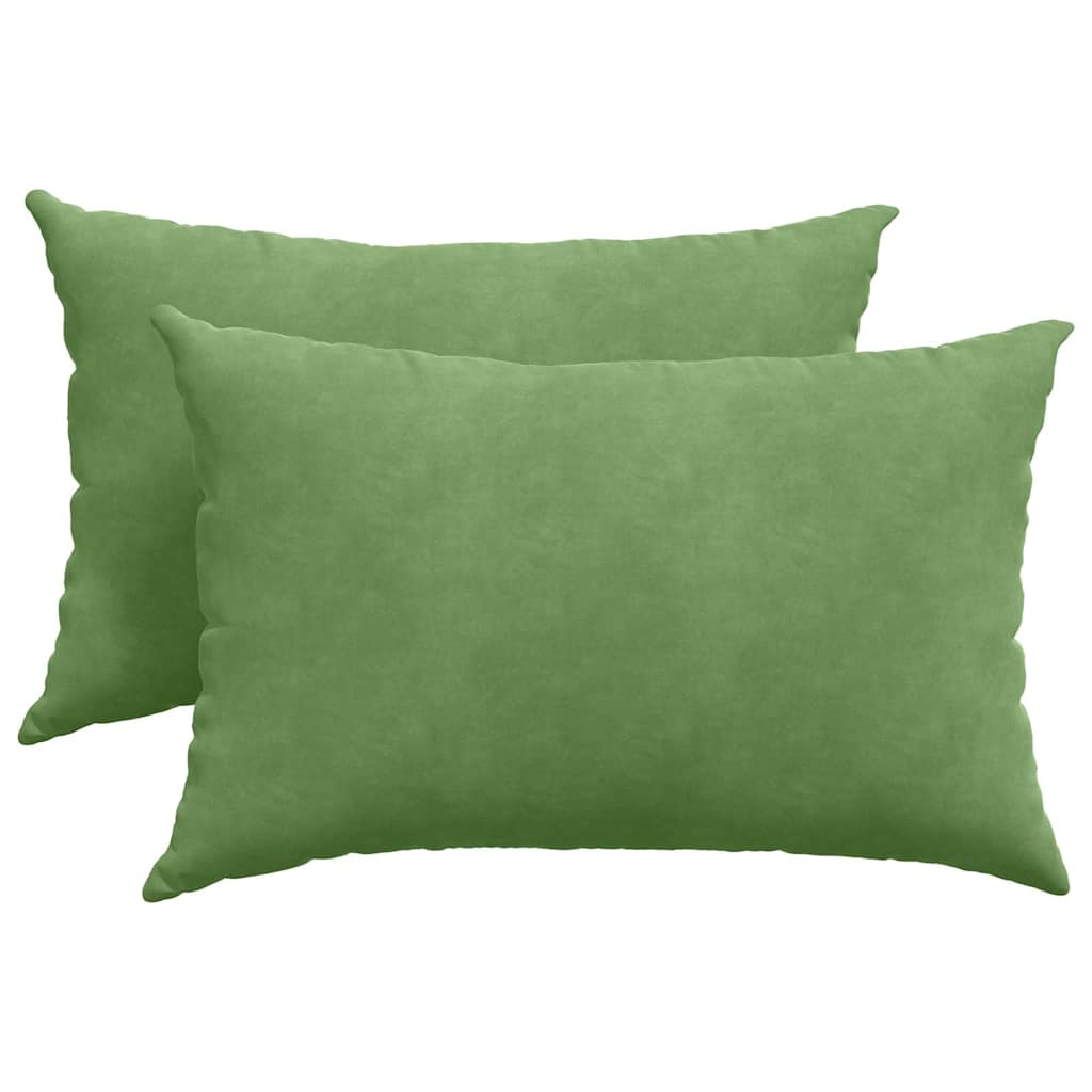 vidaXL Poduszki na sofę 2 pcs jasnozielony 60 x 40 cm
