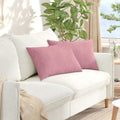 vidaXL Poduszki na sofę 2 pcs Różowy 60 x 40 cm Tkanina sztruksowa