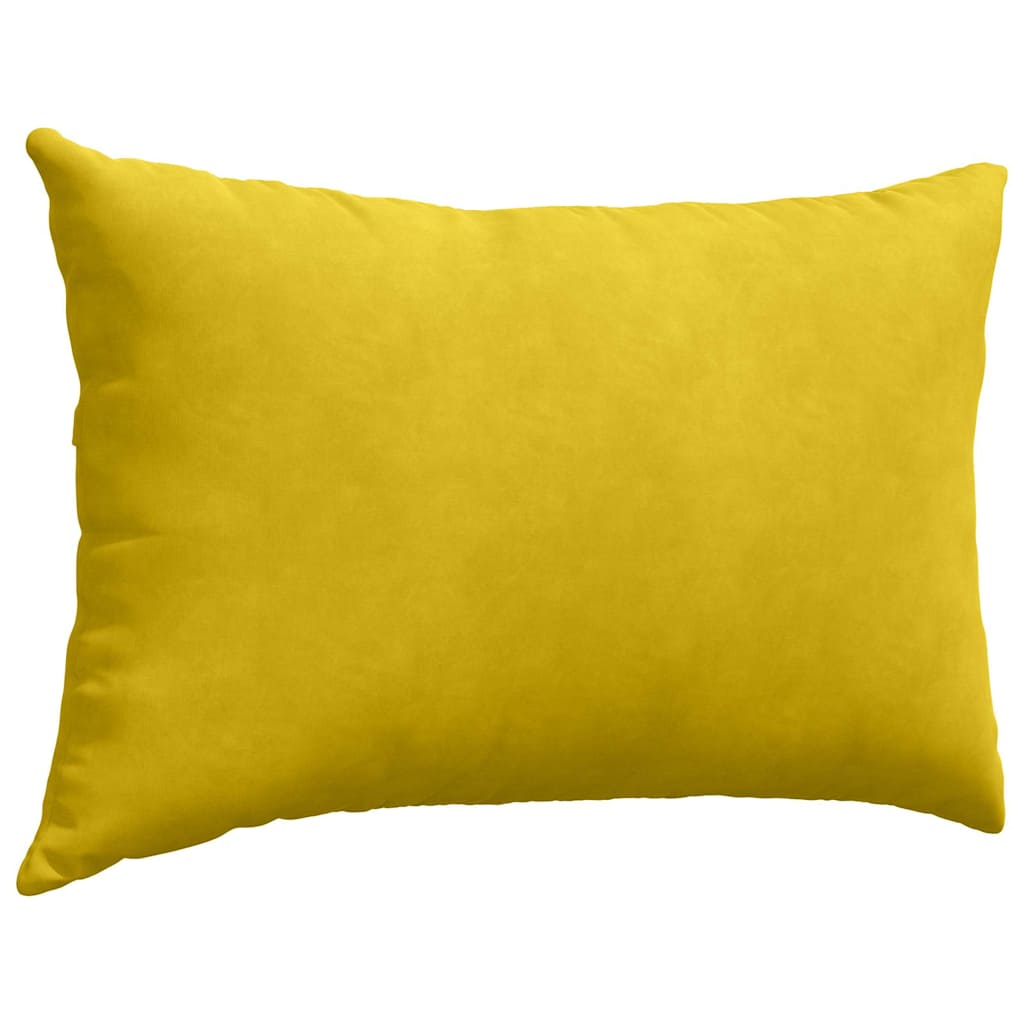 vidaXL Poduszki na sofę 2 pcs Żółty 60 x 40 cm Tkanina sztruksowa